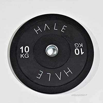 Paire de plaques pare-chocs olympiques en caoutchouc de 10 kg – 5,1 cm – Hale