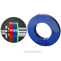 Sharplace Micro-plaques de Poids Fractionné Olympique 4xSteel pour Surmonter Les Plateaux Bleu 0,5 Kg