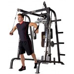 Marcy MD-9010G Home Gym Smith Machine Black Removable Weight Bench | Linear Ball Bearings | 272kg Weight Load by Marcy