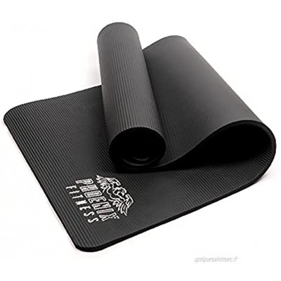Phoenix Tapis de yoga antidérapant haute densité 12 mm avec sangle de transport pour pilates gymnastique et gymnastique