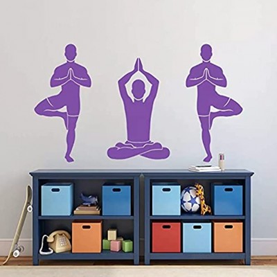 Yoga méditation Posture Wall Sticker Decal Design Yoga méditation bouddhisme Zen maison chambre décoration-42x25cm