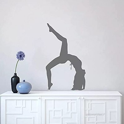 Yoga Pose Retour Bend Wall Sticker Decal Yoga Méditation Maison Chambre Décoration-25x42cm