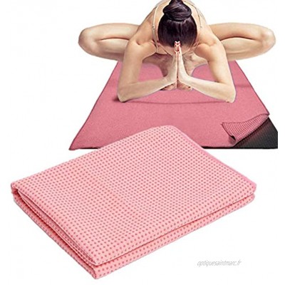 XINLINGLI Serviette Yoga Antidérapante Tapis Sport Serviette Fitness Tapis Serviette Non Slip Tapis d'exercice Serviette Pink,-